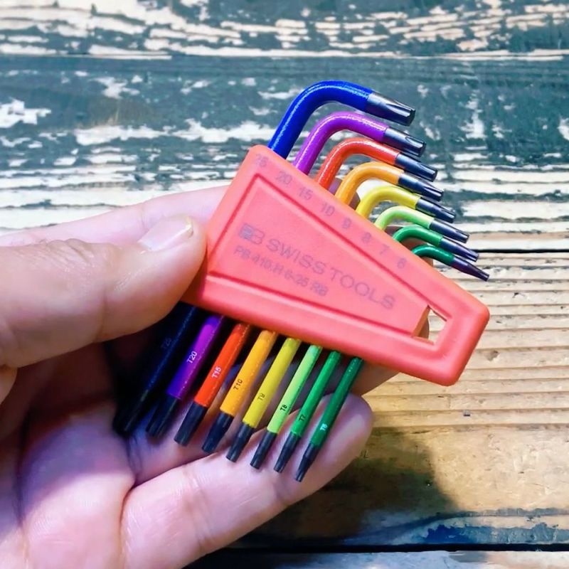 PB SWISS TOOLS(ピービースイスツールズ)L型レインボーヘクスローブレンチセット 410.H6-25RB