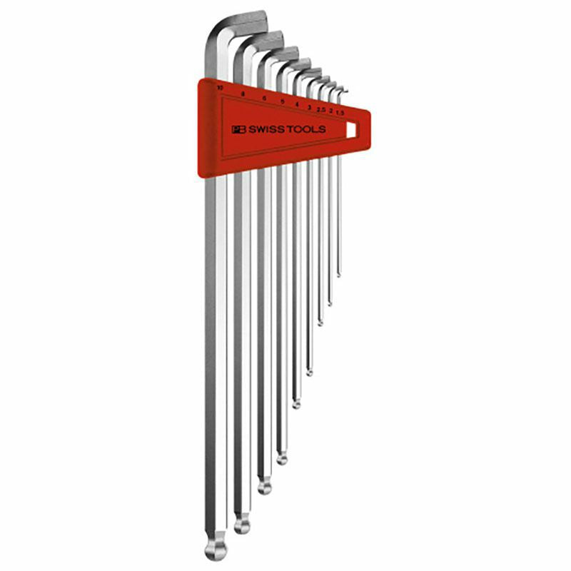 PB SWISS TOOLS(ピービースイスツールズ)ショートヘッド ロングボール六角棒レンチセット 2212.LH-10