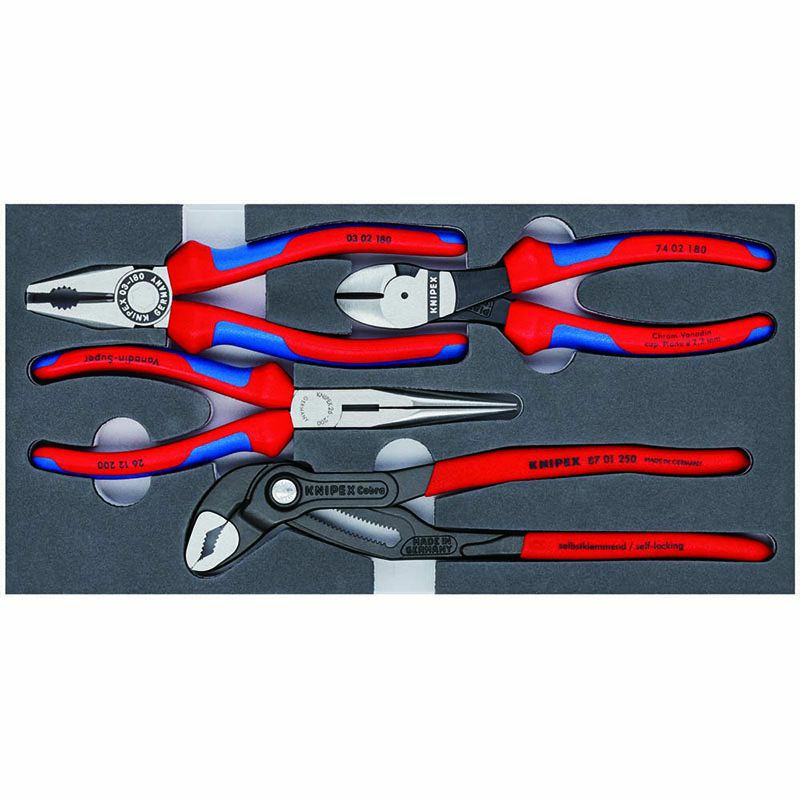 KNIPEX(クニペックス)プライヤーセット ウレタントレイ入リ 002001V15