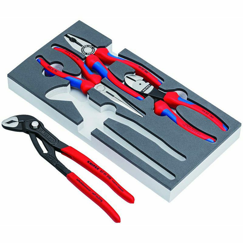 KNIPEX(クニペックス)プライヤーセット ウレタントレイ入リ 002001V15