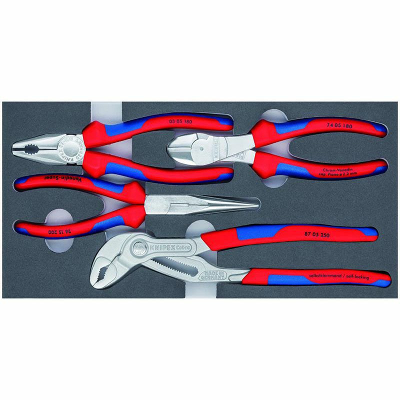 KNIPEX(クニペックス)プライヤーセット ウレタントレイ入リ 002001V17