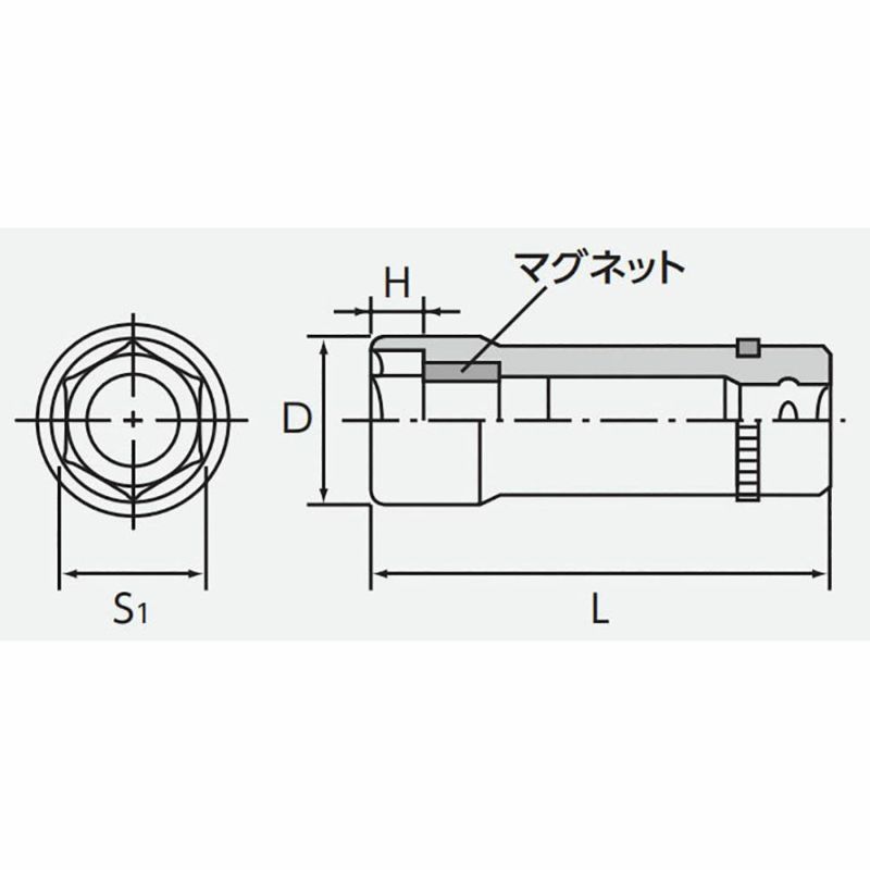 NEPROS(ネプロス)3/8(9.5mm)sq プラグソケット 16mm NB3-16SP