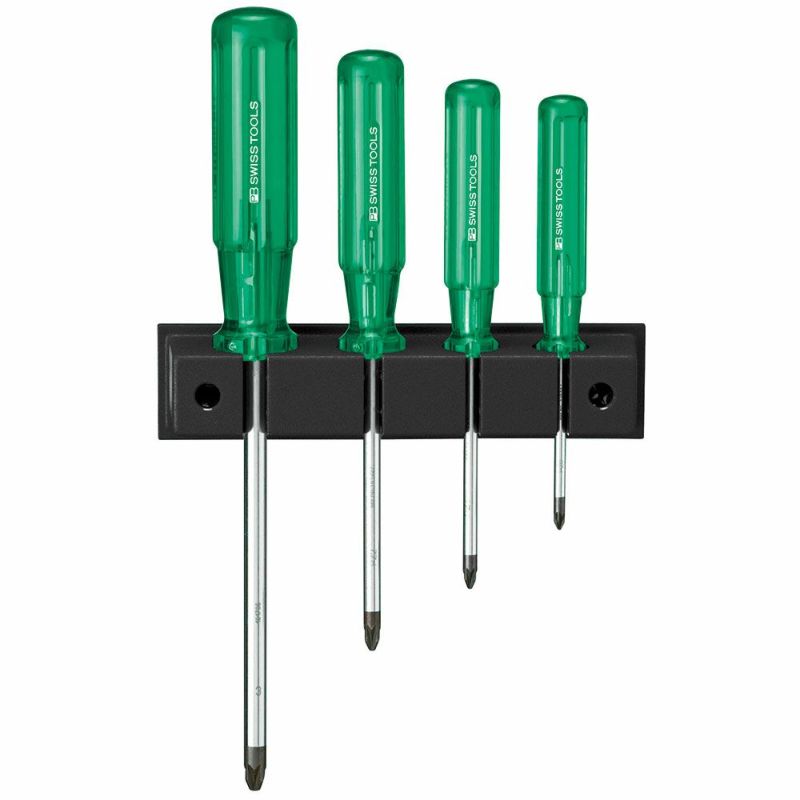 PB SWISS TOOLS(ピービースイスツールズ)ドライバーセット ホルダー付4本組 BOX 243.CBB
