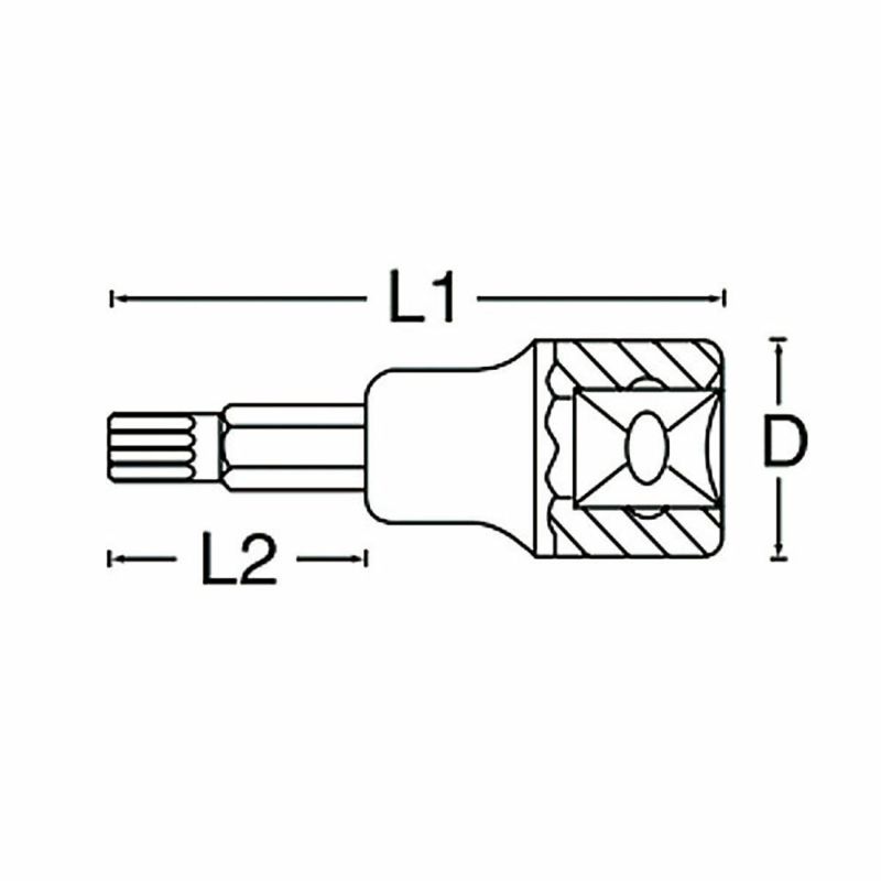 SIGNET 3/8DR ロングヘクスローブビットソケット