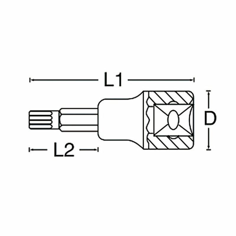 SIGNET 3/8DR ロングヘクスローブビットソケット