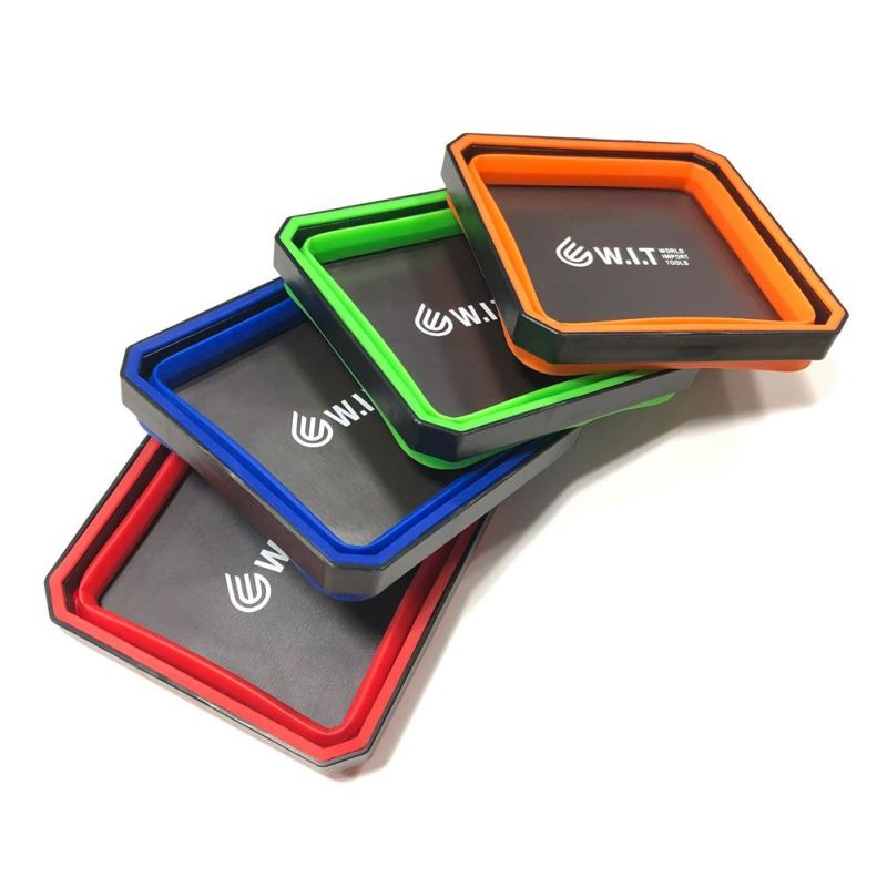 WIT 4pc シリコン製マグネットトレー4色セット
