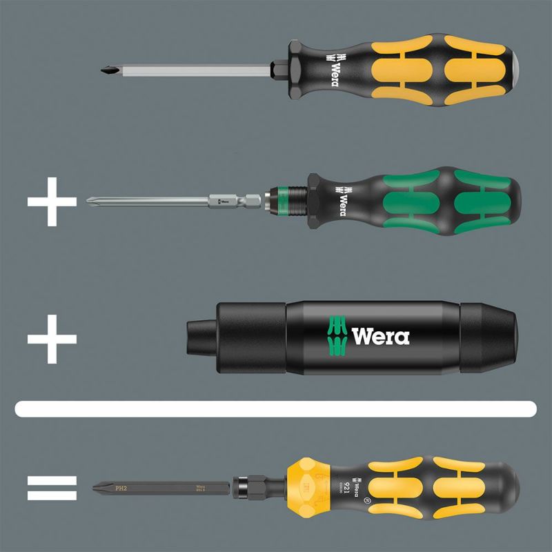 Wera(ヴェラ)クラフトフォームコンパクト 900 貫通ドライバー&ビット&インパクトドライバーセット