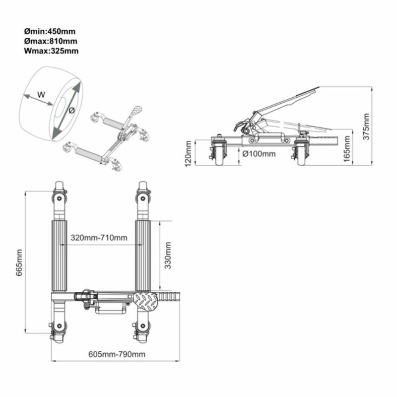 BAHCO(バーコ)メカニカルカードーリー2台セット BAHBH1CD68JA