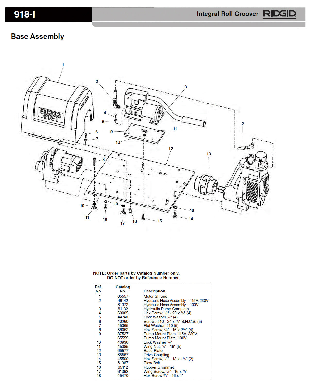 RIDGID(リジッド) ハイドロリック ホース F/918ーI 61372