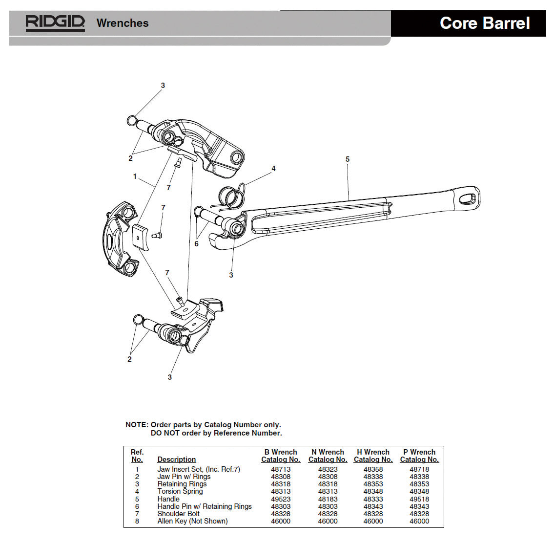 RIDGID(リジッド) E-452 1/8 ヘックス キー F/1210 46000