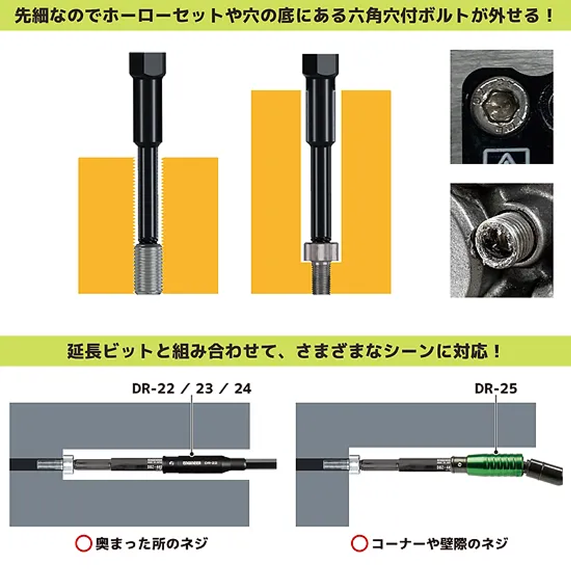 ENGINEER(エンジニア)ネジモグラ ミドルセット DBZ-401 全長65mm