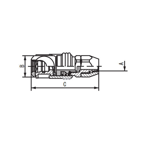 日本アイ・アール 6.5mm ホース用エアーカプラソケット(スイング式) 205-00788