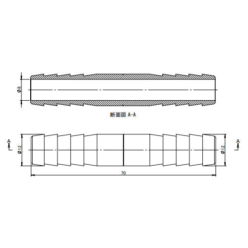 アソー(ASOH) 12.0mm ホースニップル HH-2012R