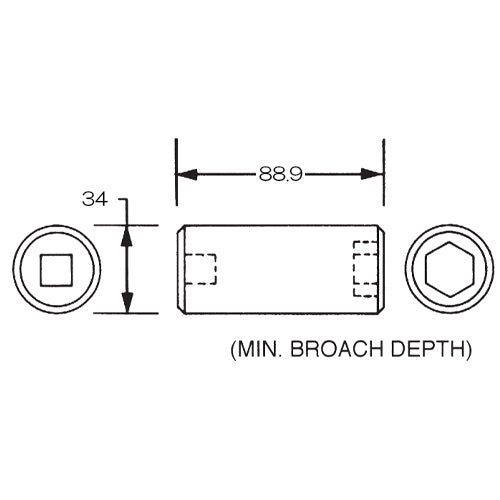 ESCO(エスコ) 1/2"DRx23mm インパクトソケット・ディープ EA164XB-23A