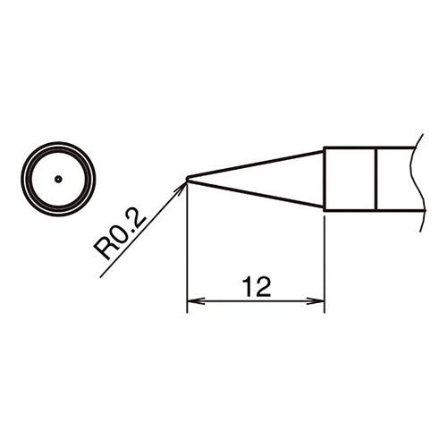 白光(HAKKO) R0.2mm 交換用こて先 T39-BL02