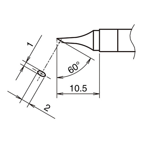 白光(HAKKO) 1.0mm 交換用こて先 T39-C1020