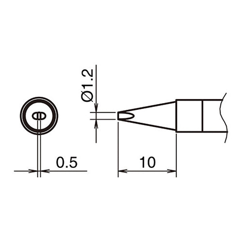 白光(HAKKO) 1.2mm 交換用こて先 T39-D12