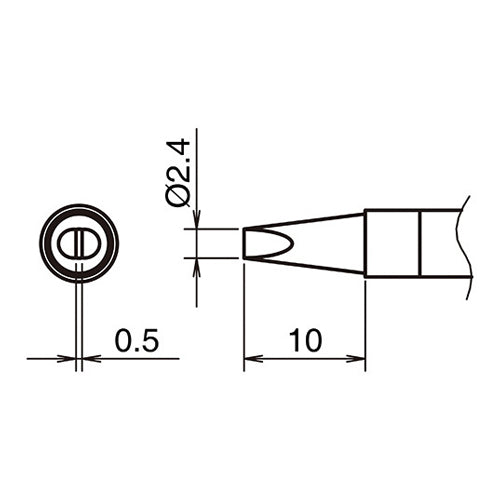 白光(HAKKO) 2.4mm 交換用こて先 T39-D24