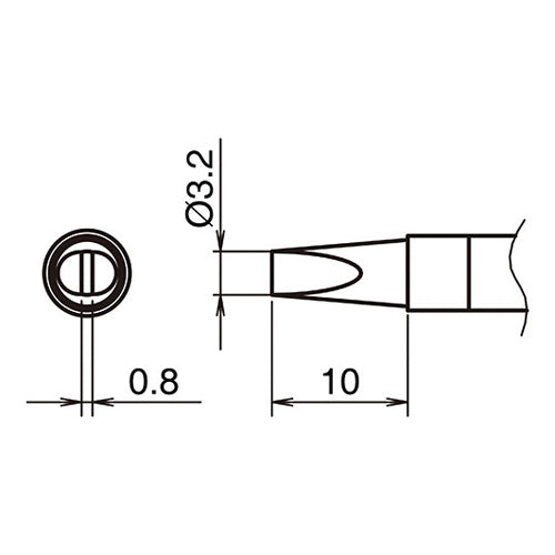 白光(HAKKO) 3.2mm 交換用こて先 T39-D32