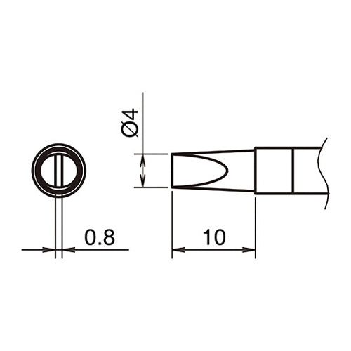 白光(HAKKO) 4.0mm 交換用こて先 T39-D4
