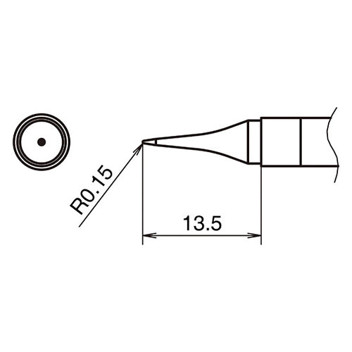 白光(HAKKO) R0.15mm 交換用こて先 T39-ILS015