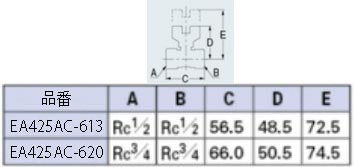 エスコ寸法図