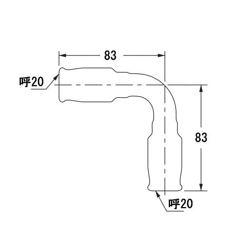カクダイ #20 差込式エルボ 648-110-20