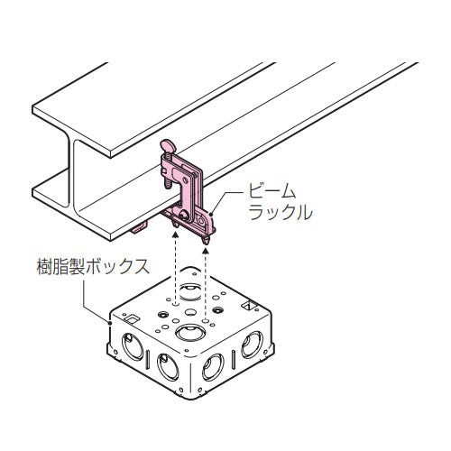 未来工業 H・L・C形鋼用ビームラックル(アウトレットボックス用) SG-6