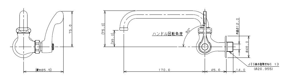 エスコ寸法図