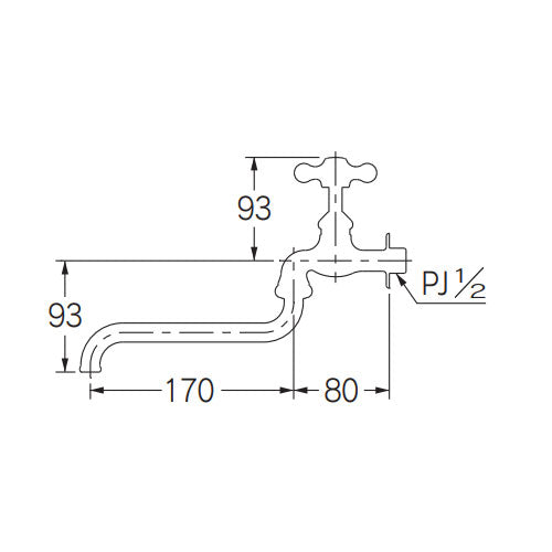 カクダイ PJ1/2” 自在水栓(凍結防止付) 706-151-13