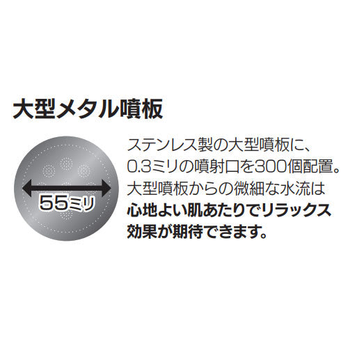 カクダイ G1/2" シャワーヘッド(大型) 357-905-W