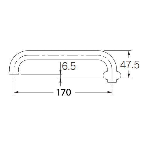 カクダイ W26x20T/170mm 水栓ノズル 775-13-170