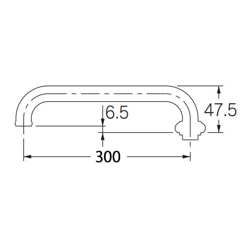 カクダイ W26x20T/300mm 水栓ノズル 775-13-300