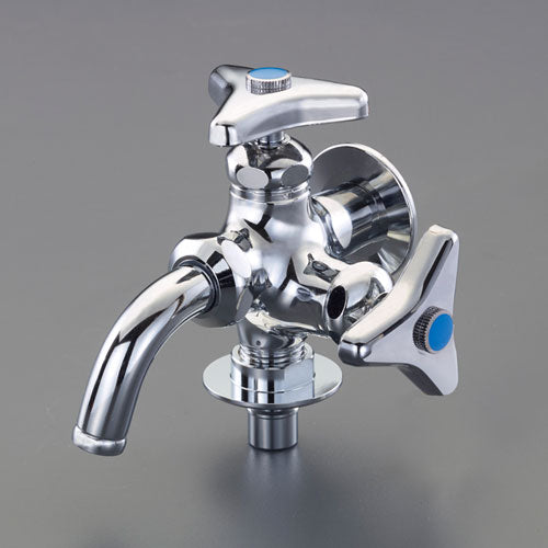 カクダイ PJ 1/2" 洗濯機用双口横水栓 704-121-13