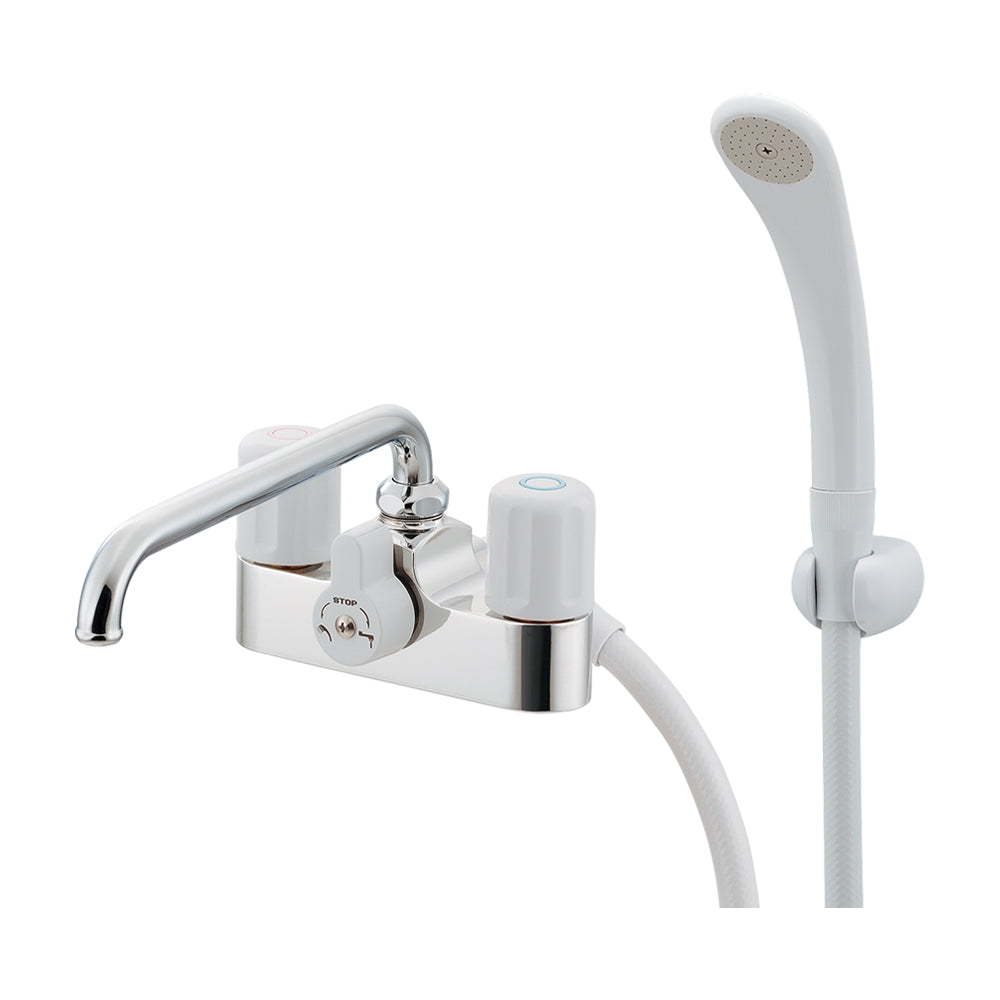 カクダイ G1/2” 2ハンドルシャワー付混合栓 152-102