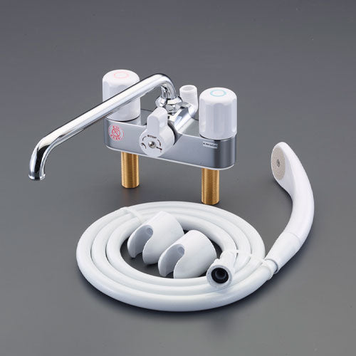 カクダイ G1/2” 2ハンドルシャワー付混合栓 152-102