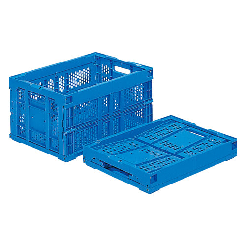 三甲(サンコー) 530x366x272mm/44.0L 折畳コンテナ(メッシュ・青) 550530