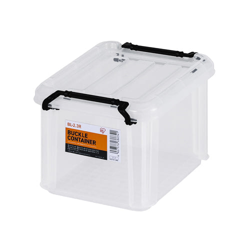 アイリスオーヤマ(IRIS OHYAMA) 210x165x130mm 収納ケース(バックル付/クリア) BL-2.3R