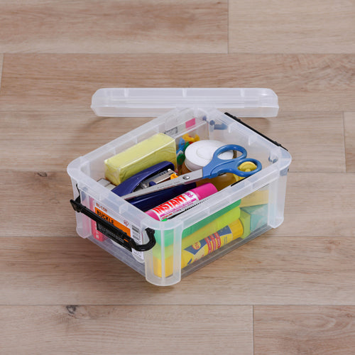 アイリスオーヤマ(IRIS OHYAMA) 210x165x 95mm 収納ケース(バックル付/クリア) BL-1.5R