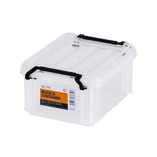アイリスオーヤマ(IRIS OHYAMA) 210x165x 95mm 収納ケース(バックル付/クリア/10個) BL-1.5R