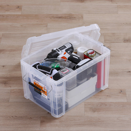 アイリスオーヤマ(IRIS OHYAMA) 450x295x255mm 収納ケース(バックル付/クリア) BL-21R