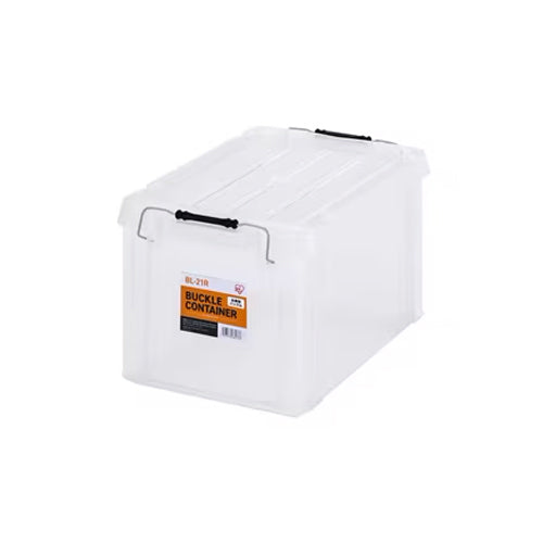 アイリスオーヤマ(IRIS OHYAMA) 450x295x255mm 収納ケース(バックル付/クリア) BL-21R