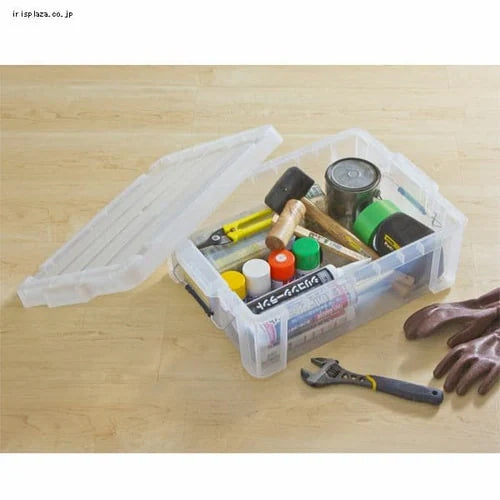 アイリスオーヤマ(IRIS OHYAMA) 525x380x182mm 収納ケース(バックル付/クリア/5個) BL-22R