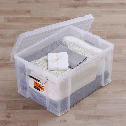 アイリスオーヤマ(IRIS OHYAMA) 624x450x330mm 収納ケース(バックル付/クリア) BL-65R