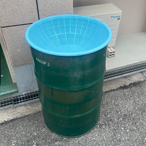 三甲(サンコー) φ608x220mm 大型ざる(ライトブルー/10個) 303500