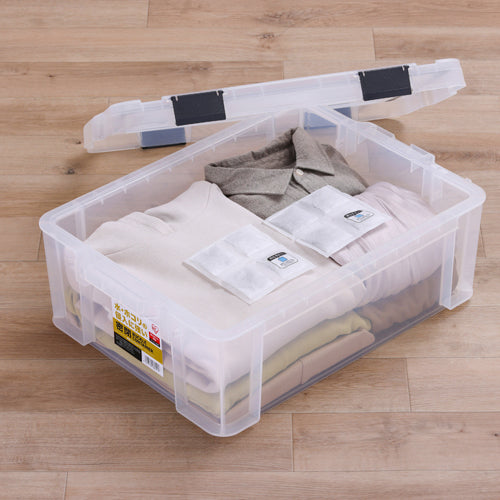 アイリスオーヤマ(IRIS OHYAMA) 525x381x187mm 収納ケース(バックル付/クリア/5個) MBR-22R