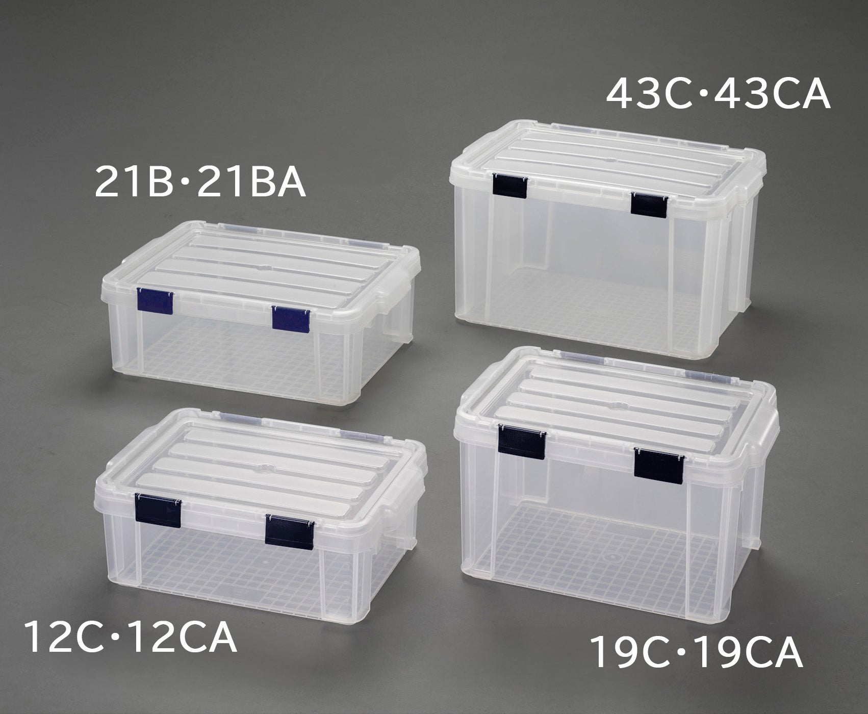 アイリスオーヤマ(IRIS OHYAMA) 579x386x325mm 収納ケース(バックル付/クリアー) MBR-45R