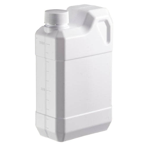 瑞穂化成工業 1L ポリタンク(ホワイト/ノズル無/スリット入) 0189SW