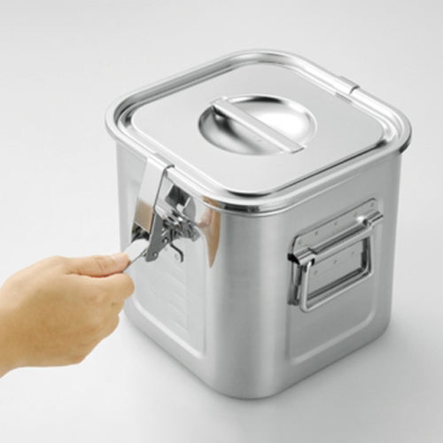 ESCO(エスコ) 135x135x134mm ふた付深型ボックス(ステンレス製) EA508SC-153A