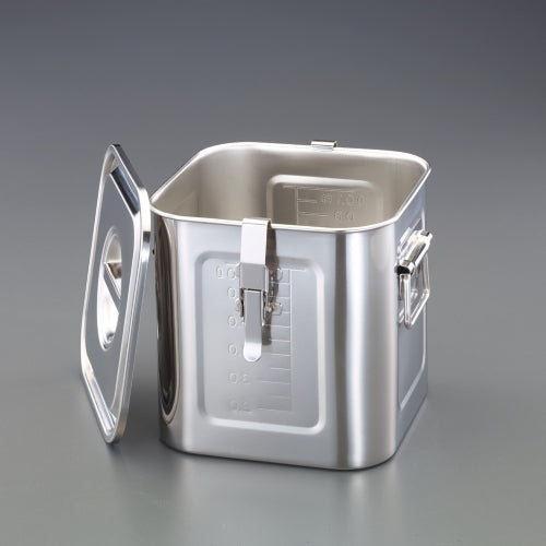 ESCO(エスコ) 210x210x209mm ふた付深型ボックス(ステンレス製) EA508SC-158A